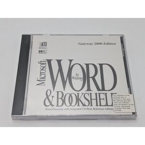 Microsoft Word And Bookshelf CD For Windows Gateway, 2000 Sealed New